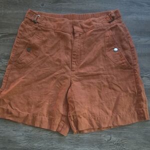 Athleta Orange Cargo Shorts Relaxed Fit